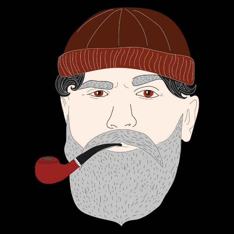 Barbe à pipe Bonnet Design Pêcheur Retro