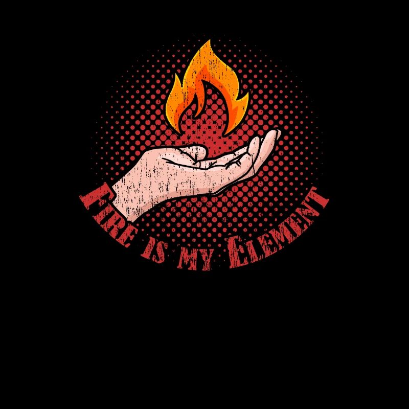 Éléments de feu à la main camping nature