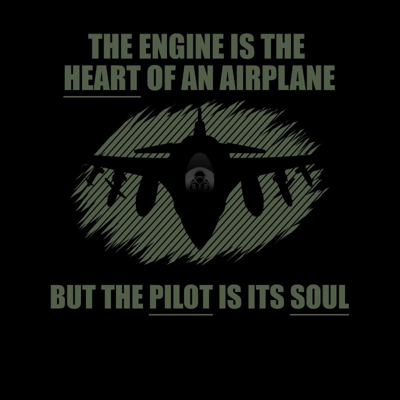 Flugzeug Pilot Text Geschenk Job Spruch Jet Grün