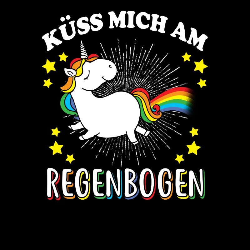 Kuss mich am regenbogen cadeau