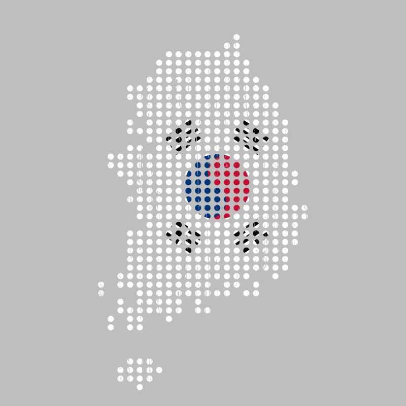 Corée du Nord Corée du Sud Asie Drapeau Corée