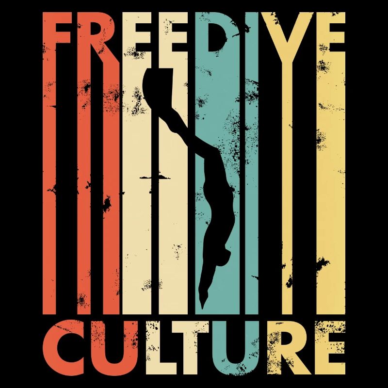 Freitauchen Kultur Retro Silhouette