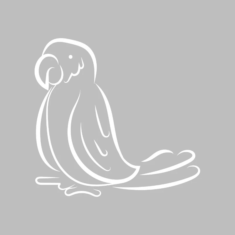 Parrot budgie parakeet silhouette gift