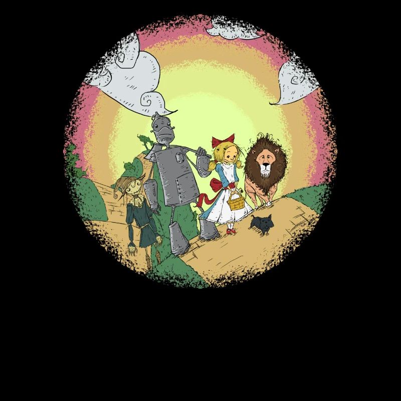 Magicien d'Oz, route de brique jaune