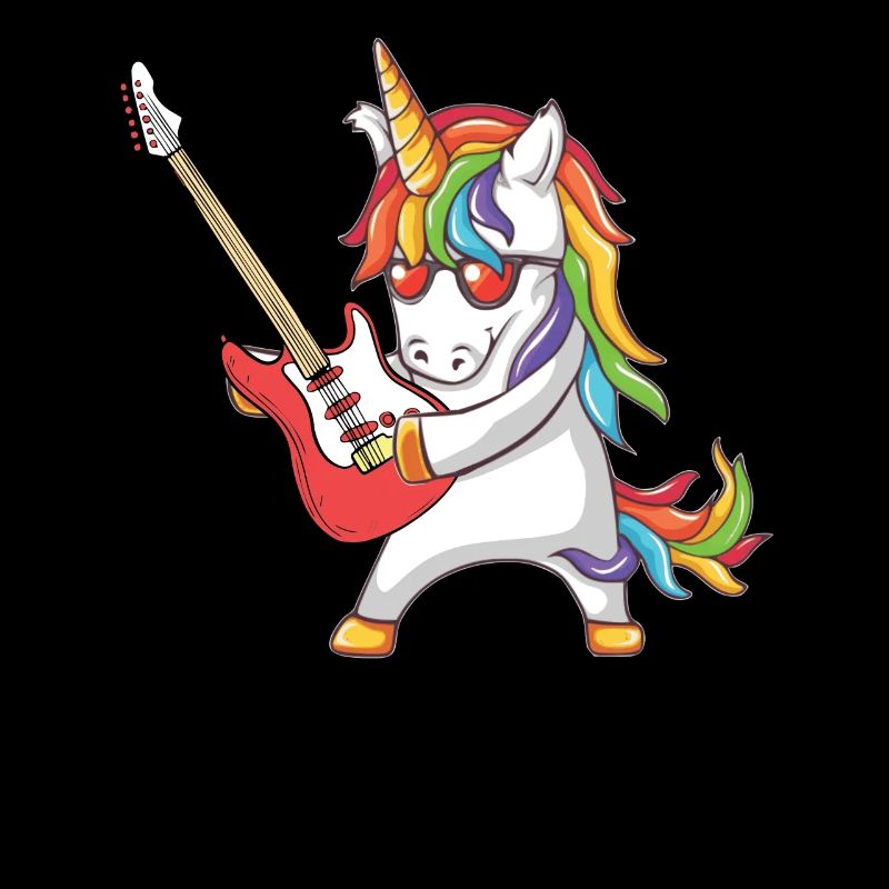 Einhorn mit E-Gitarre