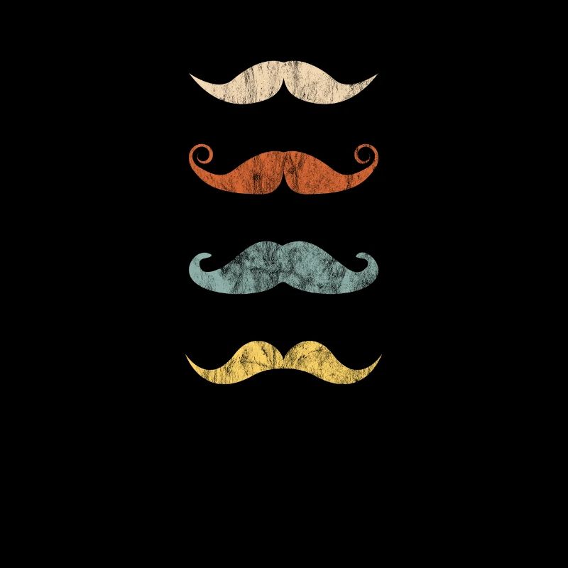Vintage Hipster Moustache Schnurrbart Geschenk