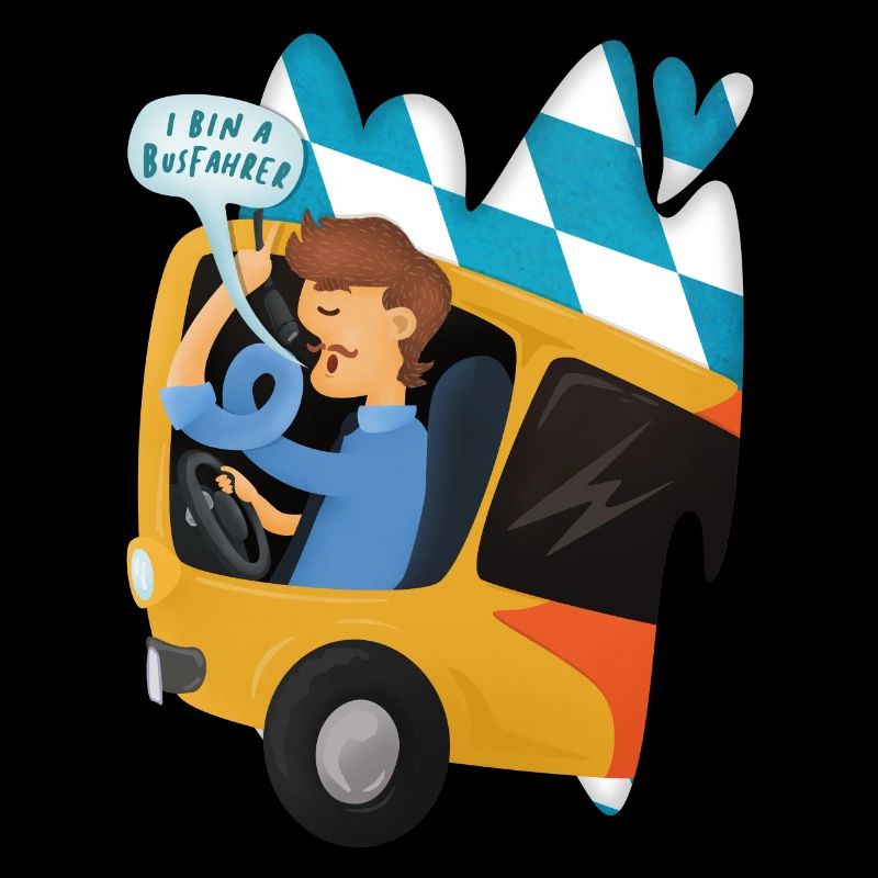 Busfahrer Bayern Schulbus Omnibus Geschenk