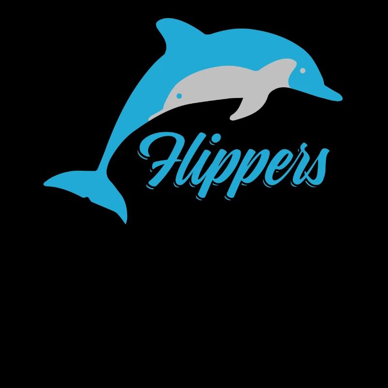 Flipper Jumping Dolphin Logo lettrage