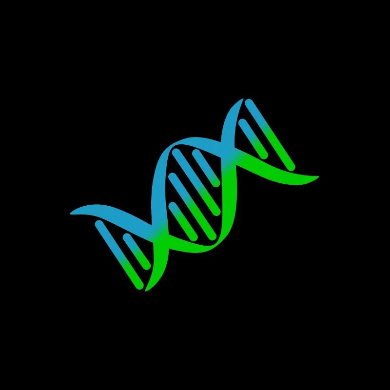 DNA DNA Strand Logo Coloré Vert Bleu