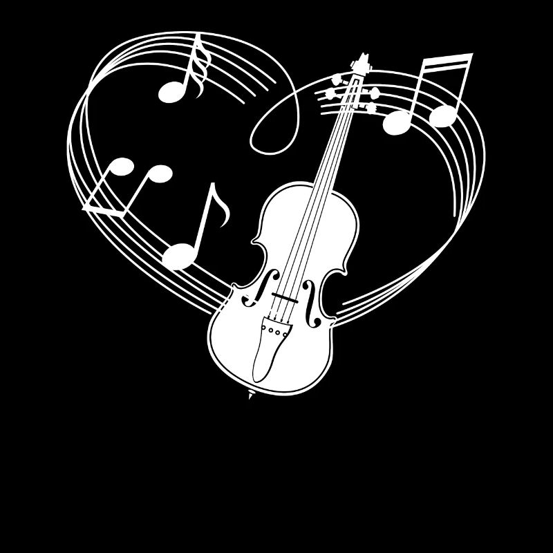 Violon - Violon - Violoniste - Coeur - Notes