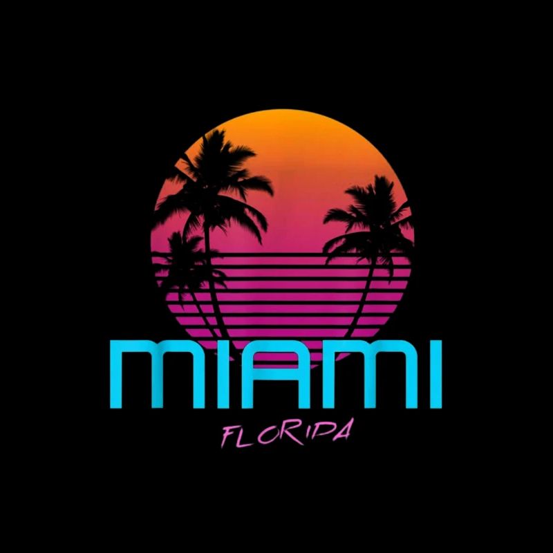 Miami Florida Retro Style