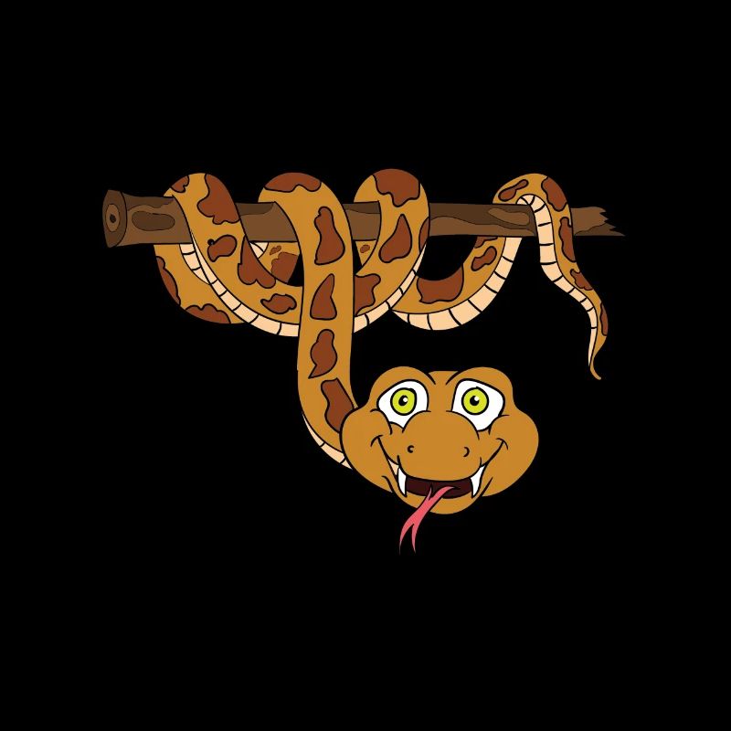 Branche de dessin animé de serpent dépend de l'hypnose Kaa