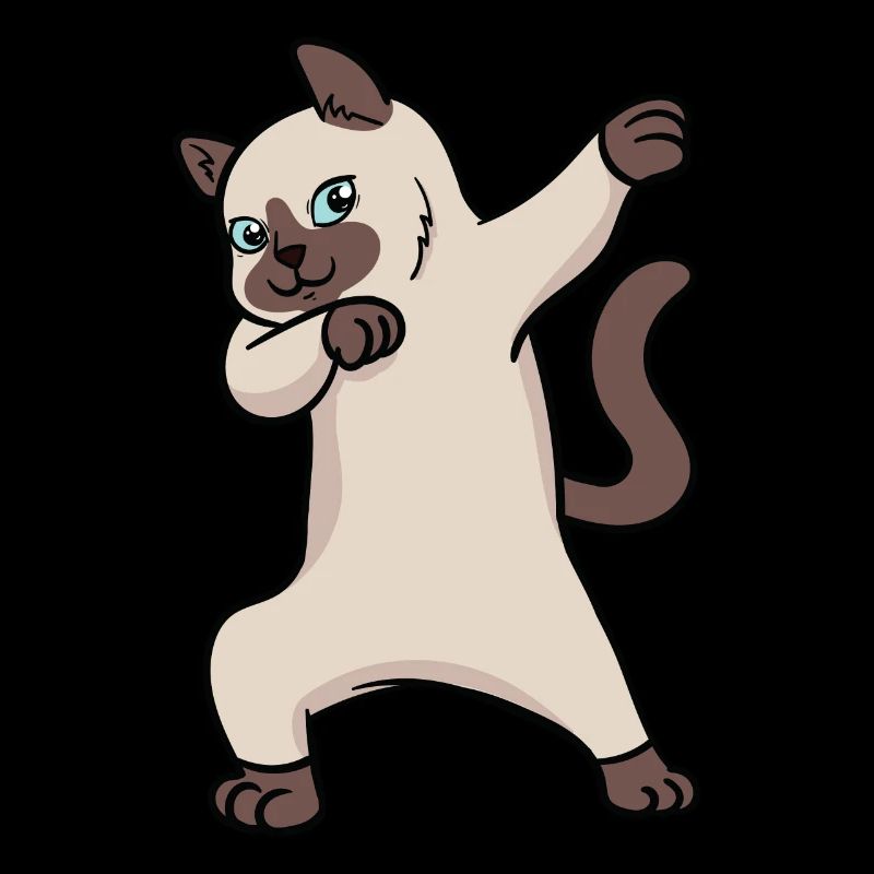 Siamese Cat Cats Dabbing Dance Dancing Gift