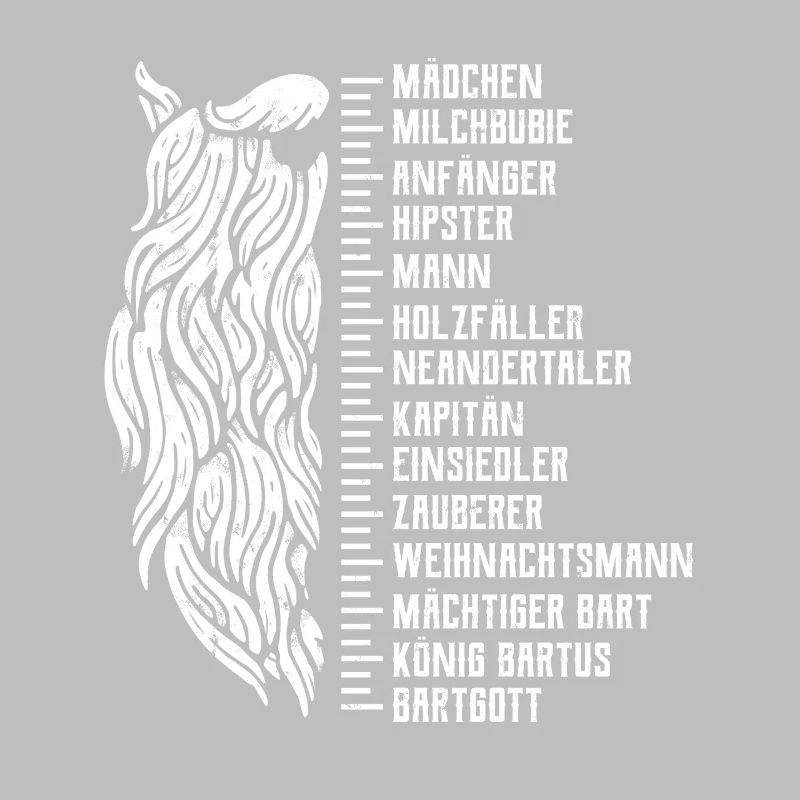 Bart Barträger Lineal Skala Vollbart Geschenk
