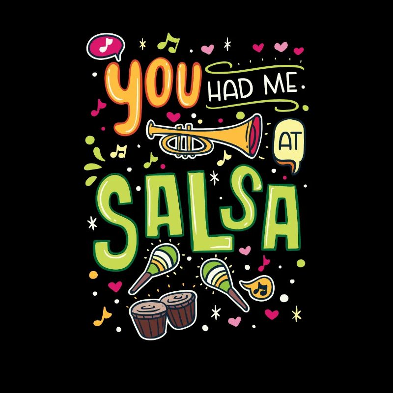 Shirt de danse salsa cool et coloré design pour