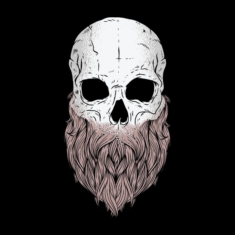 Skull with beard
