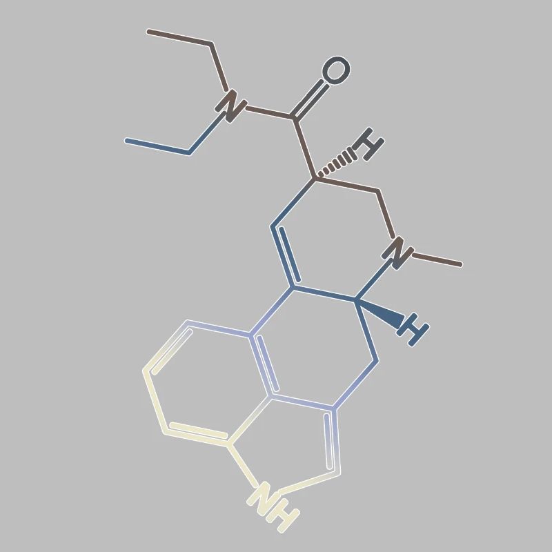 LSD Structural Formula Molecule A. Hofmann Bicycle Day