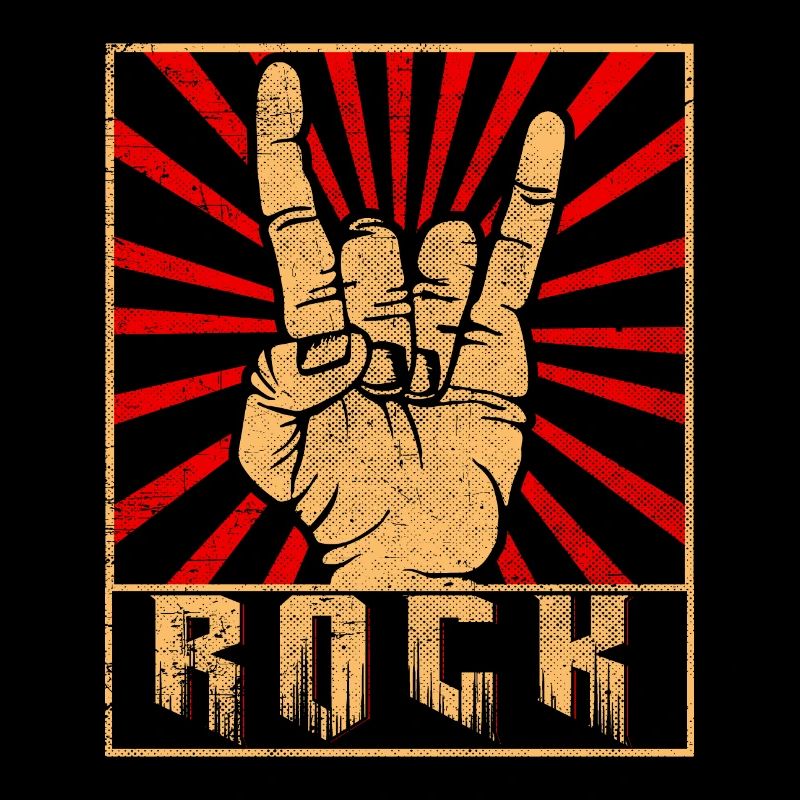 groupe de rock signe de doigt cornes de rocker