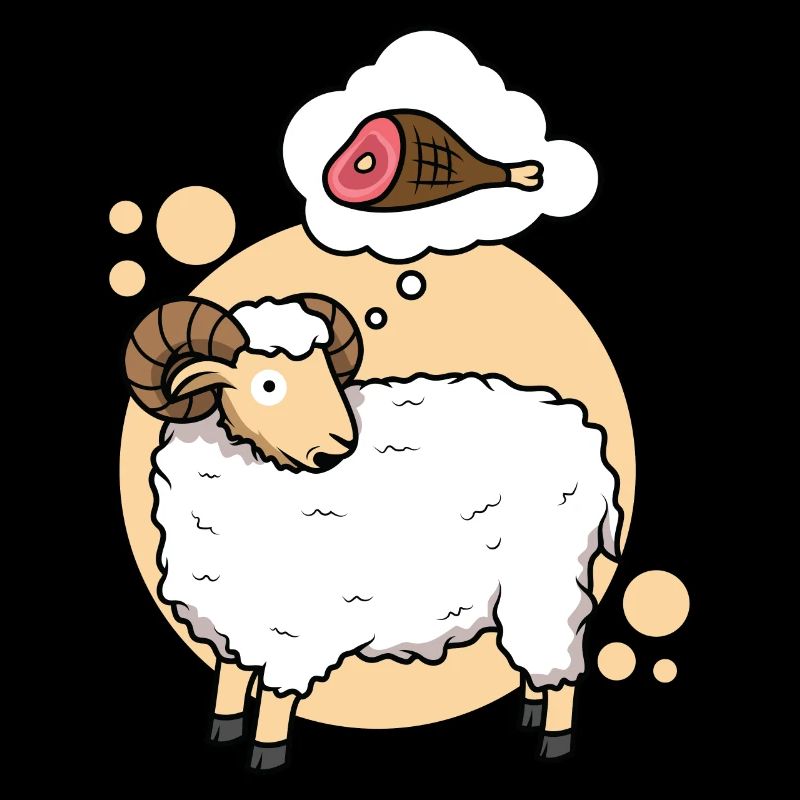 Fleisch fressendes Schaf