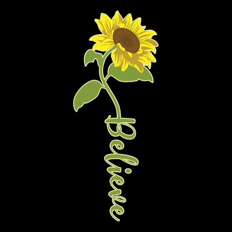 Sonne Blume Believe Glaube Natur Hoffnung Geschenk