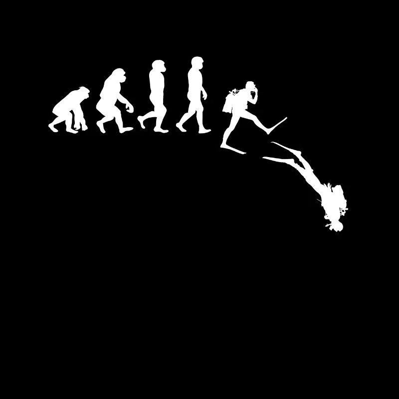 Tauchen Geschenk Taucher Evolution