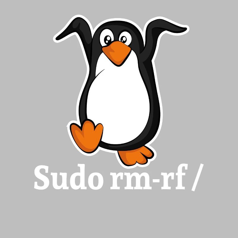 Tux Linux Penguin Sudo Rm Rf | Computer Geek Hack