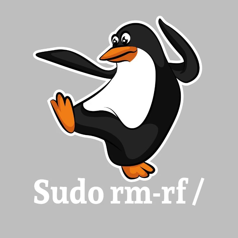 Tux Linux Pinguin Sudo Rm Rf | Computerfreak Hack