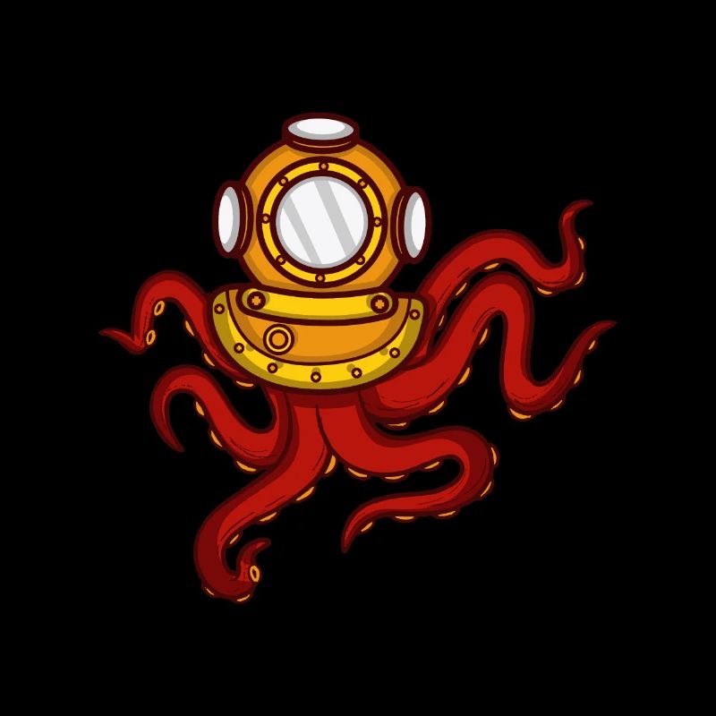 Deep Sea Octopus Deep Sea Diver oder Lehrer Gesche