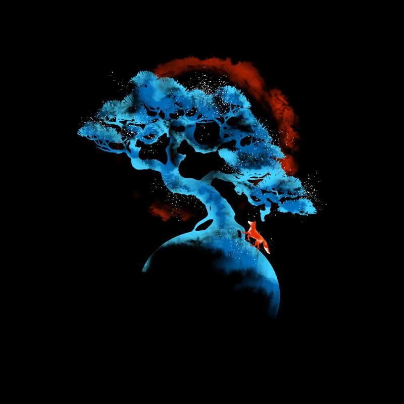 Fuchs Fox klettert auf den Baum Tree Geschenk