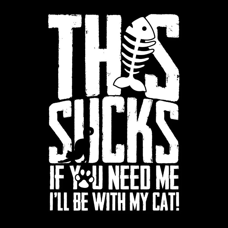 Je serai avec mon chat - Funny Cat Lover