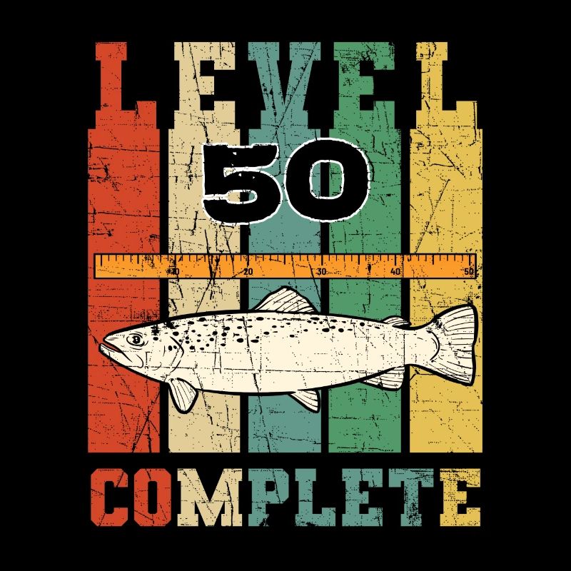 Rétro pêcheur d’anniversaire de truite Niveau 50 Complete