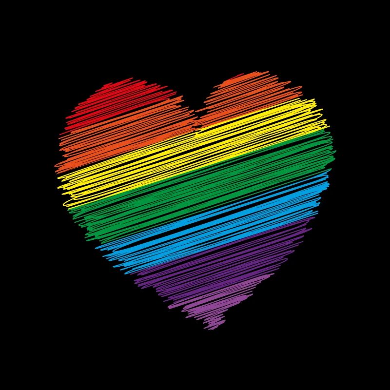 Regenbogen shirt & Herz Regenbogen Geschenk Shirt