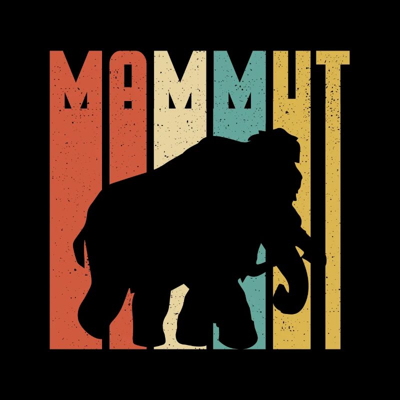Retro Mammut Geschenk Mammoth Tier Geschenk