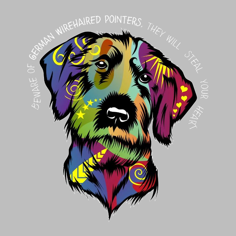 Art de conception de chien allemand Wirehaired Pointer
