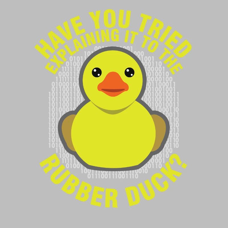 Lustige Programmierung Rubber Duck für Debug Debugger