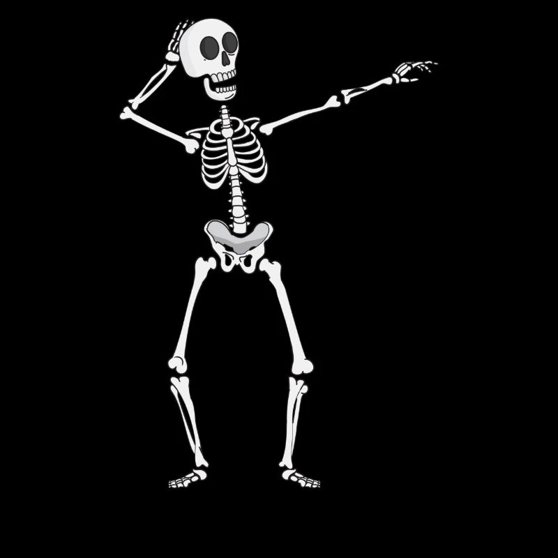 Clipart vectoriel squelette dansant le squelette