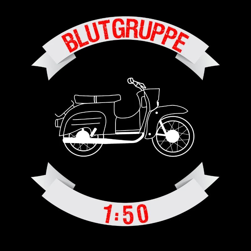 Simson Schwalbe Shirt Geschenk Blutgruppe 1:50