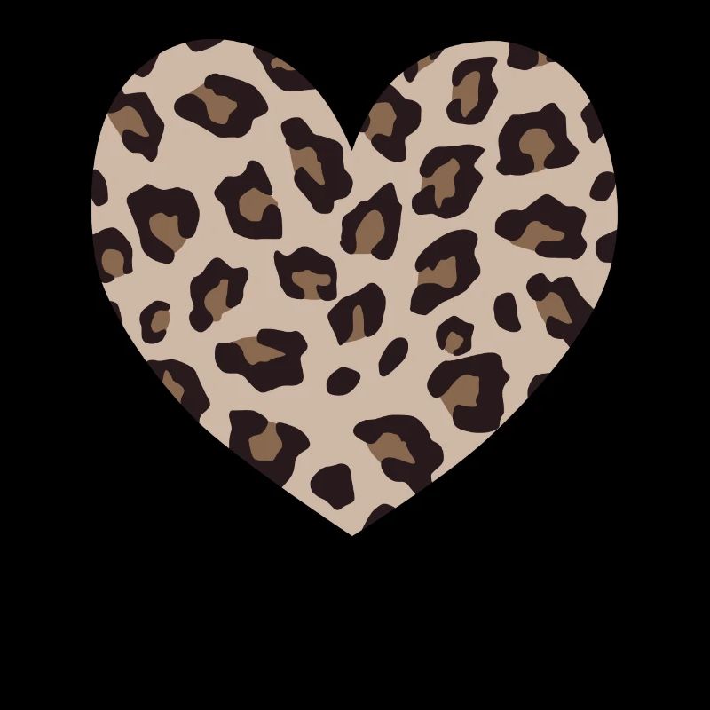 Leopard Print Herzform Tier Gepard Druck