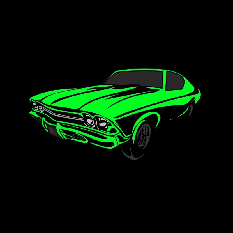Voiture de course vert néon