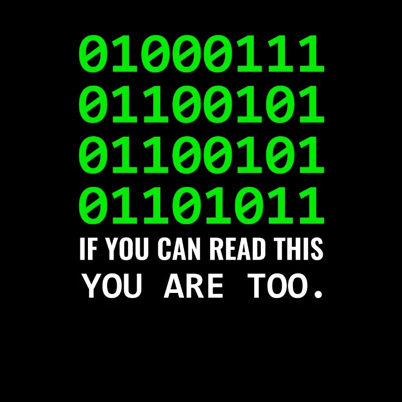 Geek in Binärcode Binär IT Informatiker & Nerd