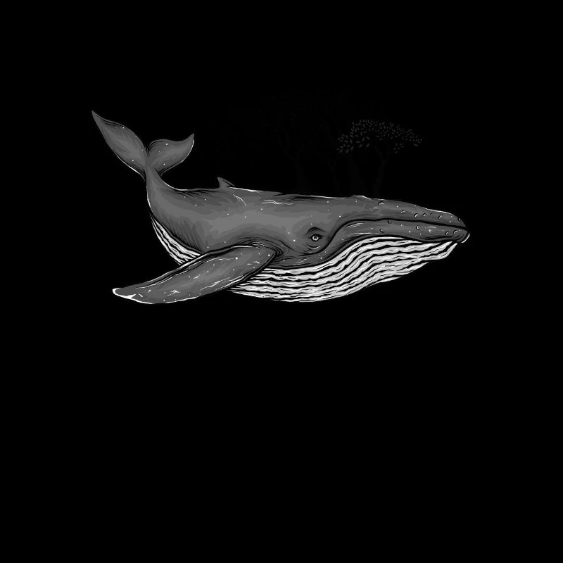 Conservation whale with trees gift idea
