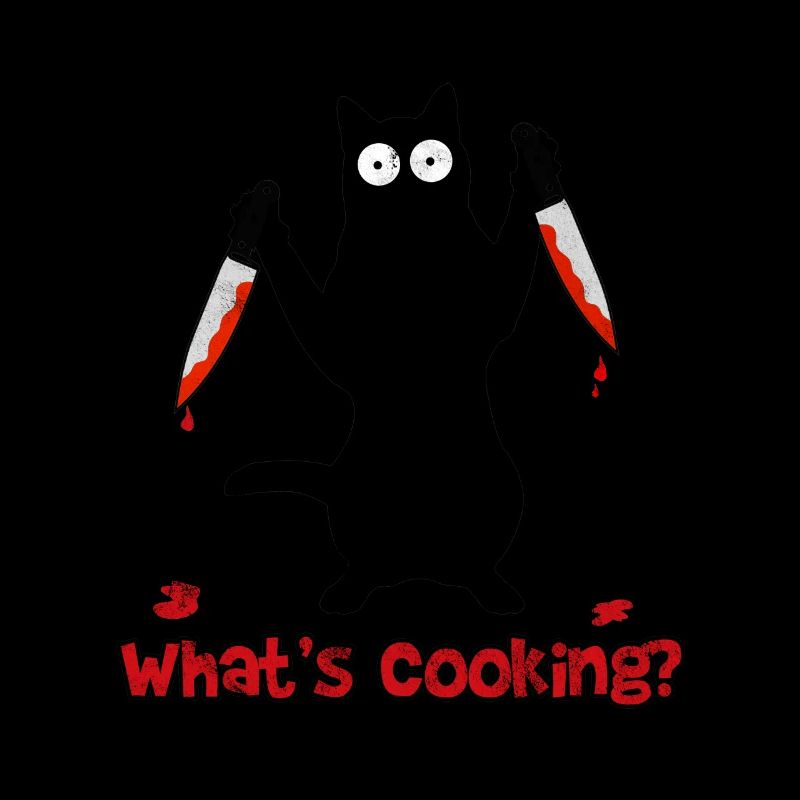 Chat chef avec couteau de cuisine
