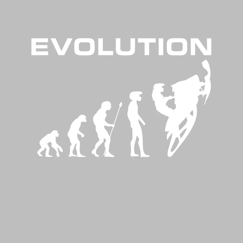 Snowmobile Evolution Distressed Silhouette Classic