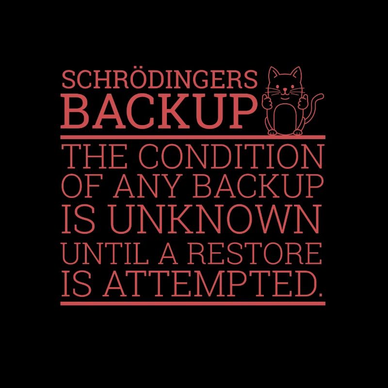"Schrödingers Backup" | Computer, Admin