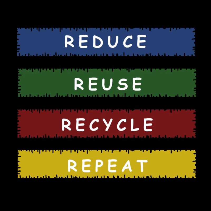 REDUCE REUSE RECYCLE Klimaschützer Umweltschutz