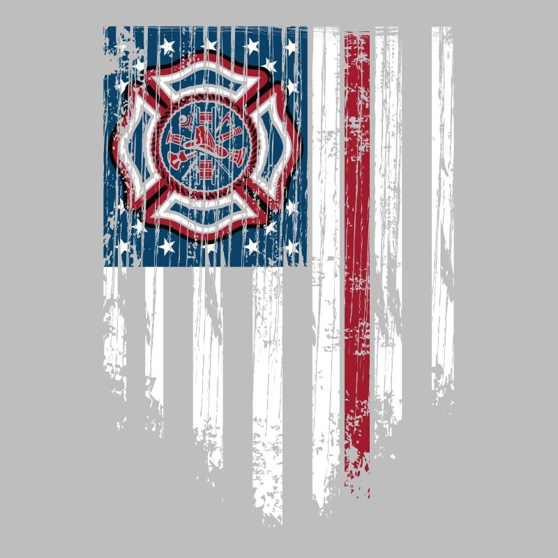 Firefighter American Flag Thin Red Line Fireman