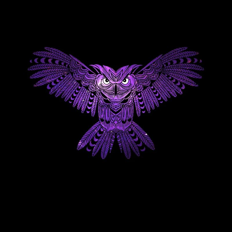 Violette Eule mit Universum