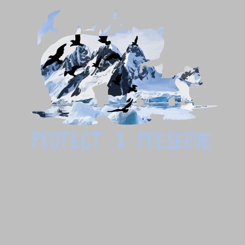 Preserve & Protect Umweltschutz Klimaschutz Eisbär
