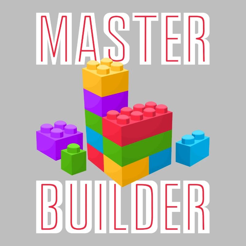 Master Builder Shirt Cute Master Block Builder Dad