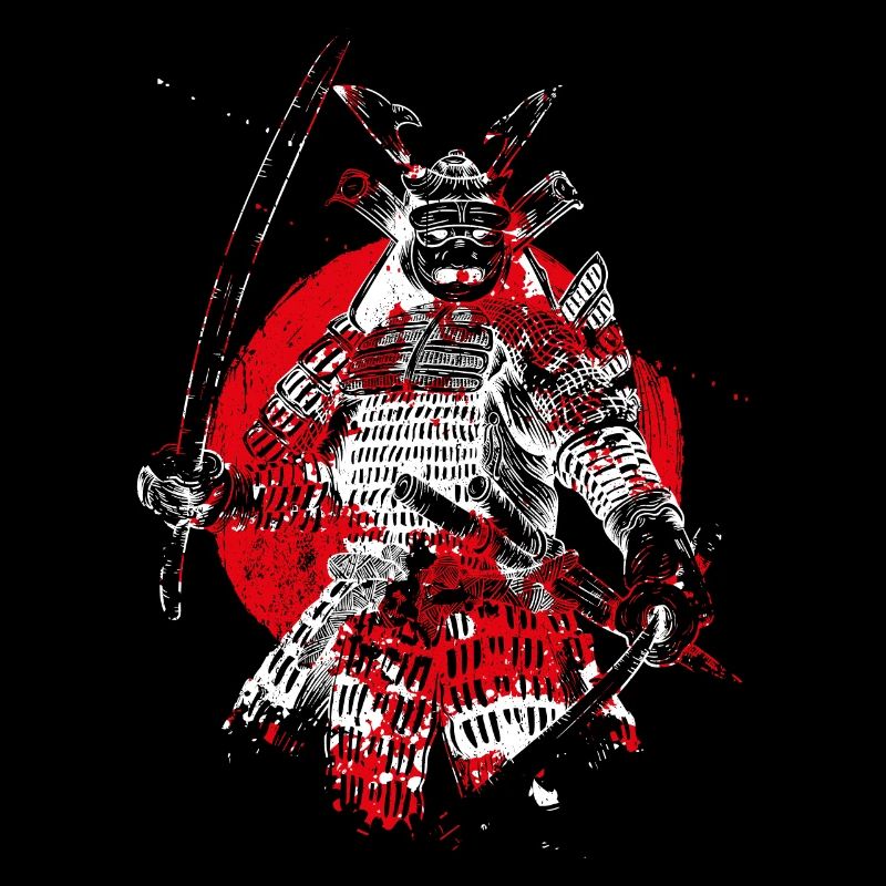 Retro Samurai Krieger Japanischer Samurai Ronin